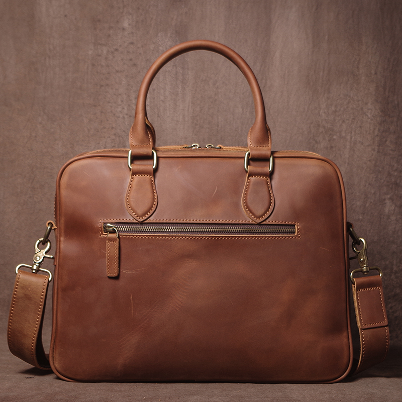 GURO Men Crazy Horse Cowhide B - Leather Work Bag ulasan dan harga