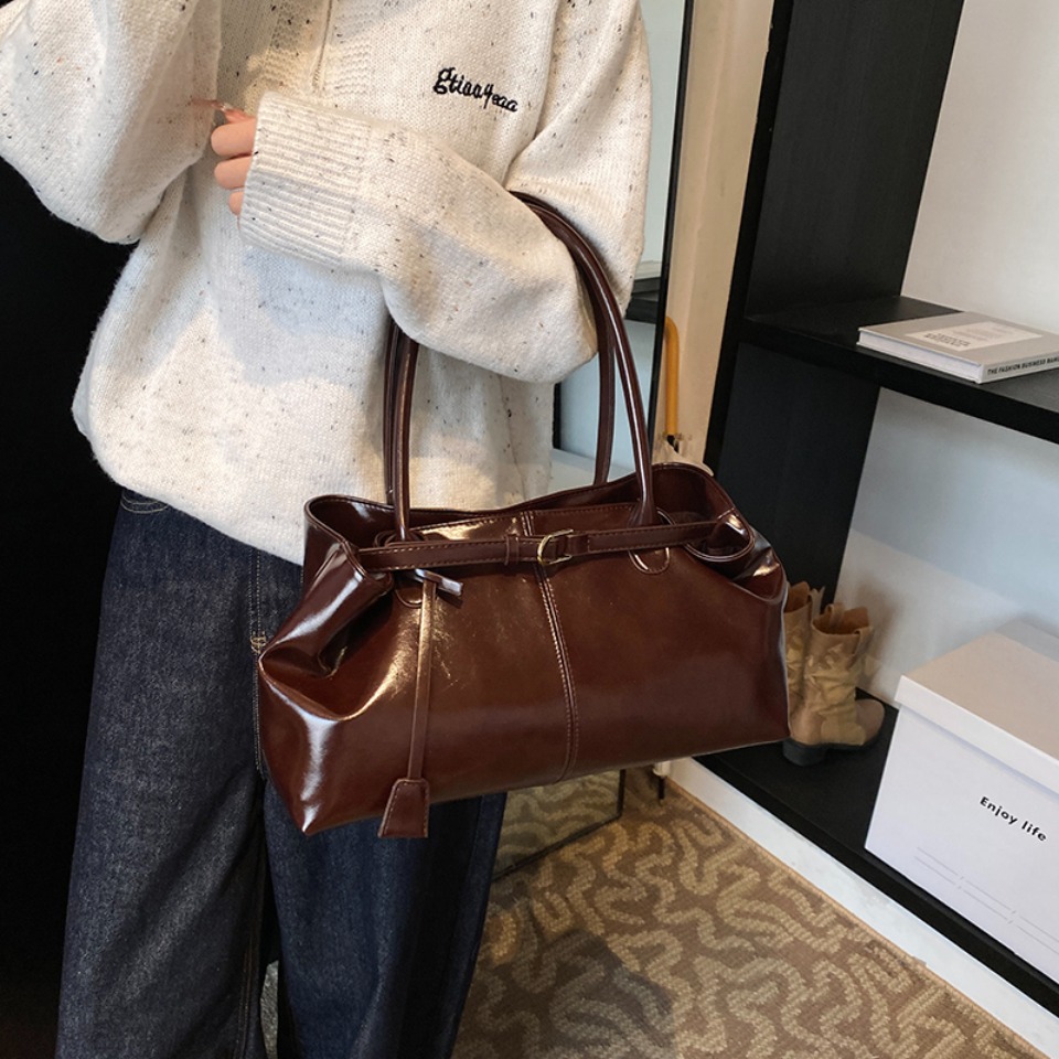 Winter Oil PU Leather Hobo Han - Vintage Leatherwork ulasan dan harga