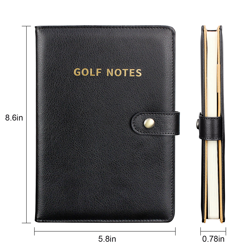 Black Leather Golf Scorecard H - Leather Work Notebook ulasan dan harga