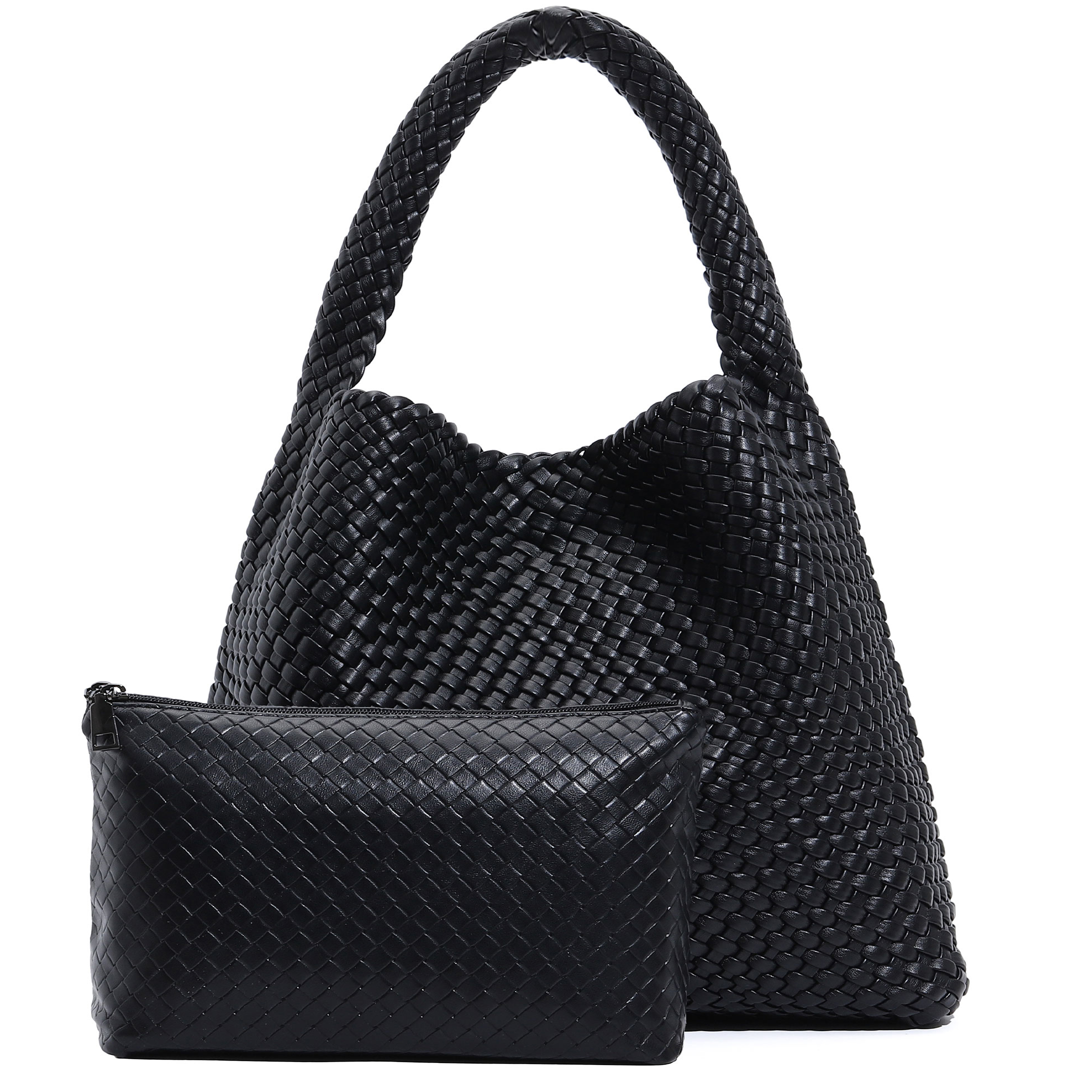 Large Woven Tote Bag for Women - Leatherwork Wallet ulasan dan harga
