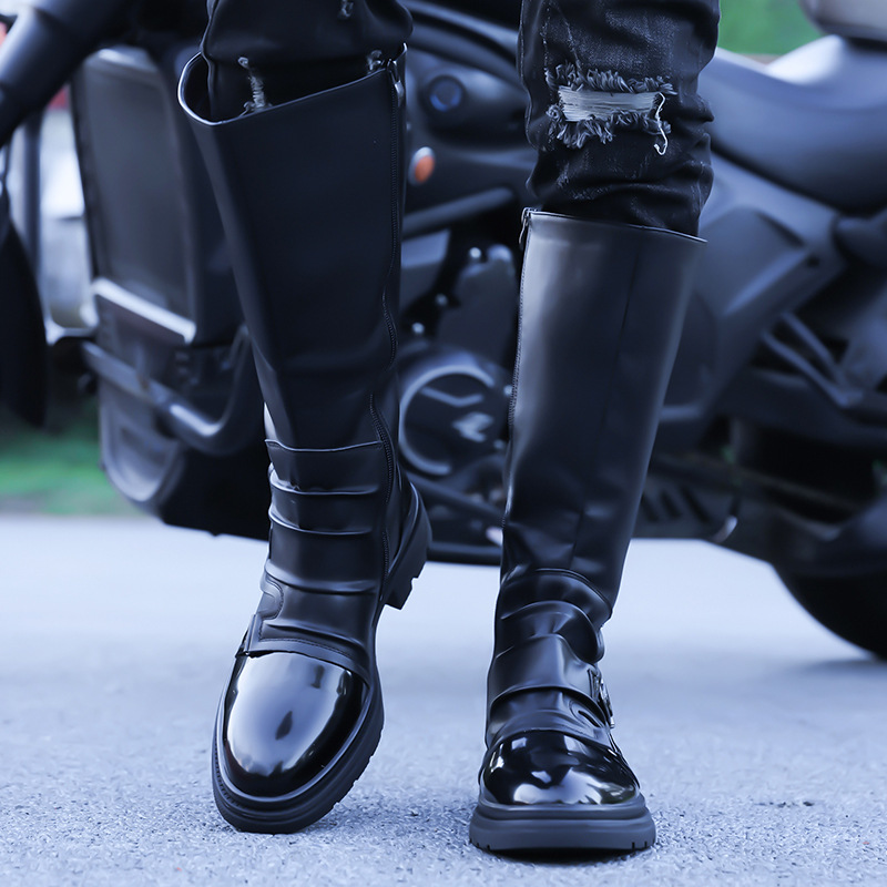 2026 New Men‘s Motorcycle Boot - Leather Work Fabric ulasan dan harga