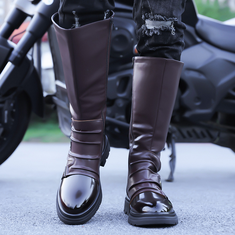 2026 New Men‘s Motorcycle Boot - Leather Work Fabric ulasan dan harga