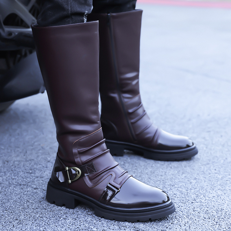 2026 New Men‘s Motorcycle Boot - Leather Work Fabric ulasan dan harga