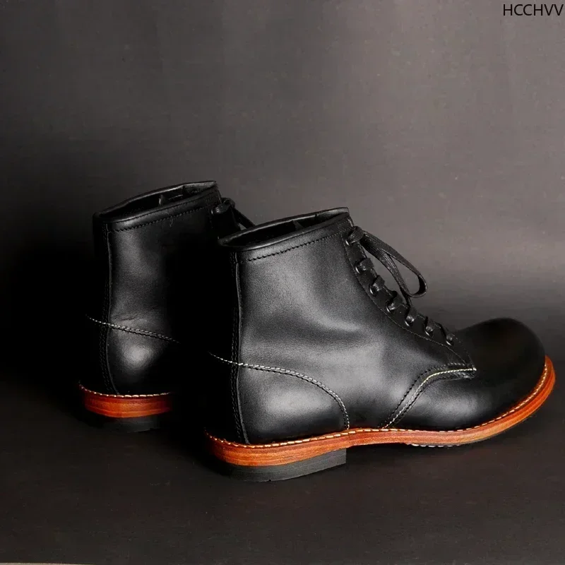 Vintage Men Goodyear-Welted Ge - Vintage Leatherwork ulasan dan harga