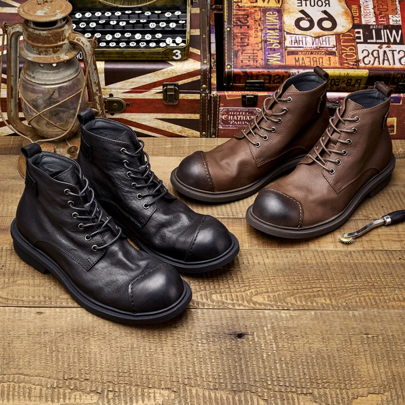 Vintage Business Mens Boots Lu - Vintage Leatherwork ulasan dan harga