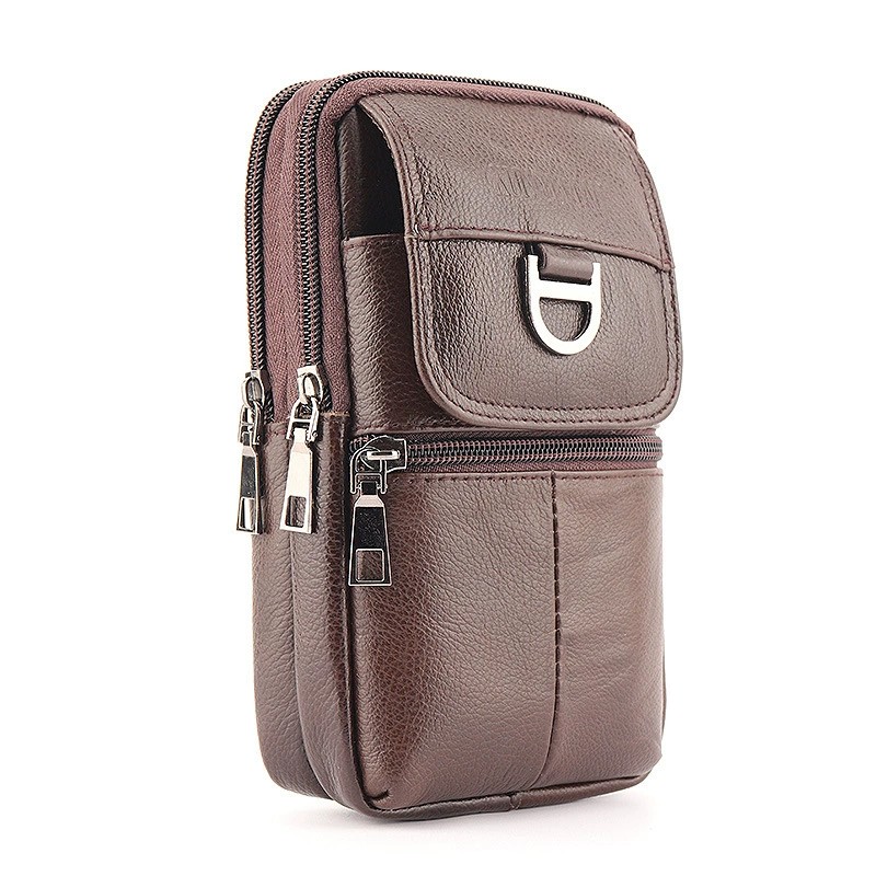 Men's leather waist bag - Larg - Leather Work Bag ulasan dan harga