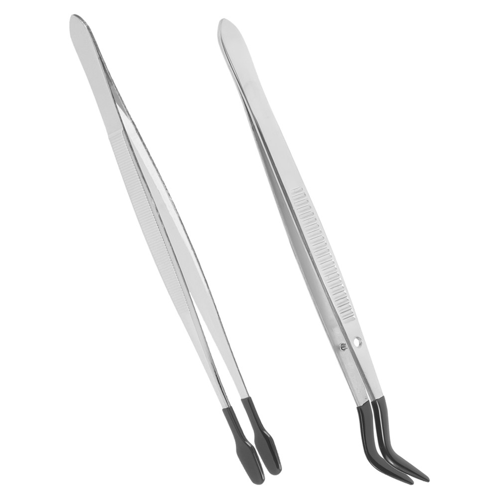 2Pcs Eyelash Tweezers Stainles - Leatherwork Hobby ulasan dan harga
