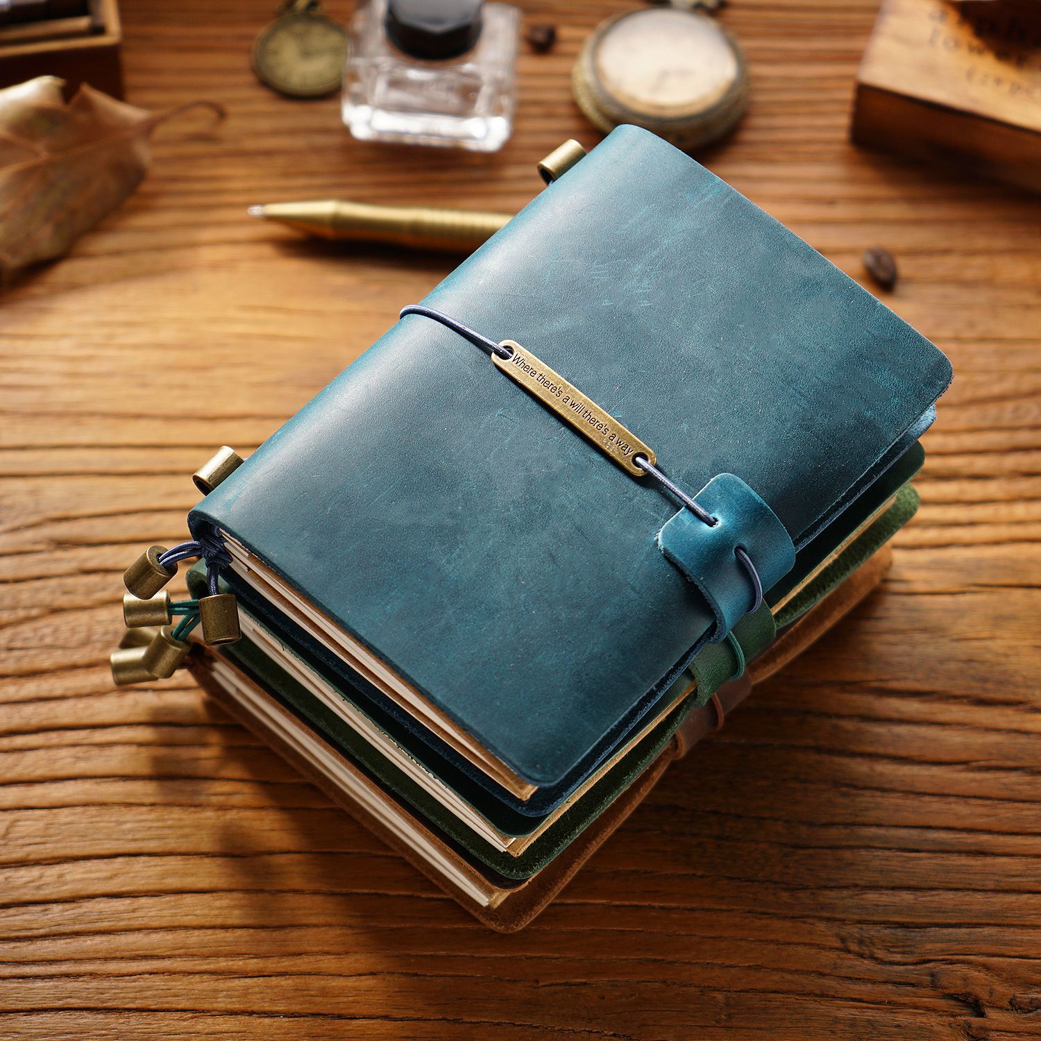 100% TN04 Genuine Leather Trav - Leather Work Notebook ulasan dan harga